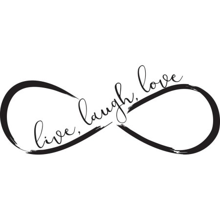 Тату знак бесконечности с надписью