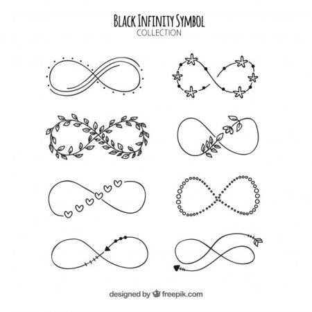 Тату бесконечность трафарет