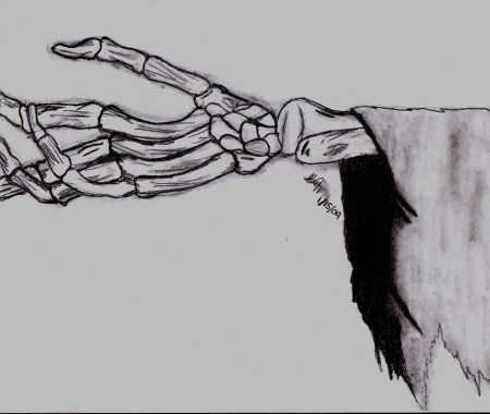 Рука скелета рисунок