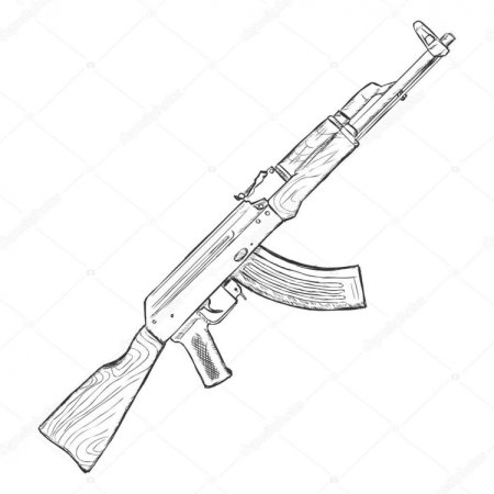АК 47 рисунок