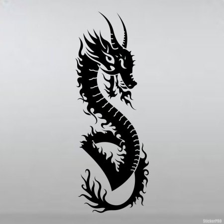 Черный дракон тату