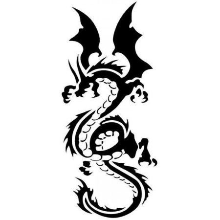 Распечатка тату дракона
