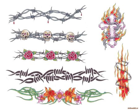 Тату браслет эскиз