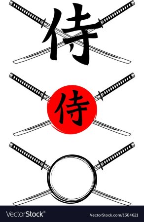 Иероглифы на мечах самураев