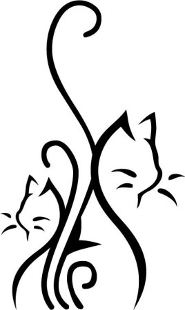 Эскиз маленькие тату коты