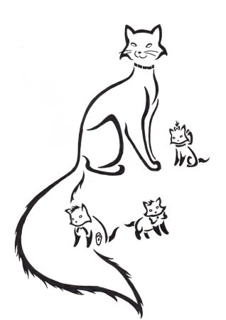 Тату с изображением кошки