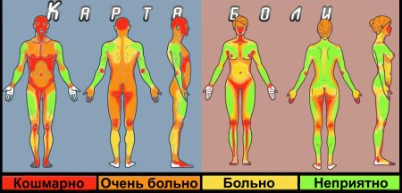 Болевые зоны для тату
