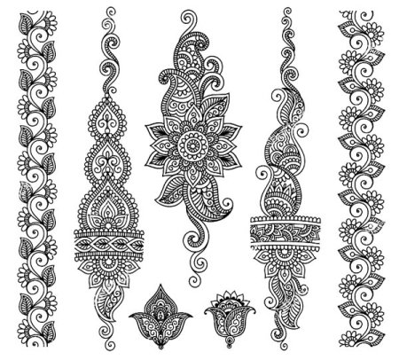 Узоры мехенди эскизы