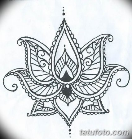 Мехенди цветок лотоса