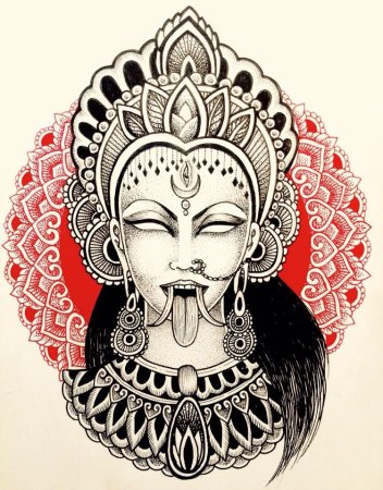 Богиня Кали тату