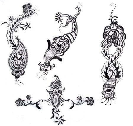 Тату браслет мехенди эскиз