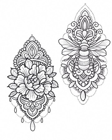 Тату узоры Мандала