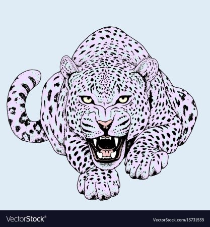 Леопард тату эскиз