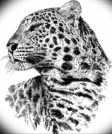 Тату леопард