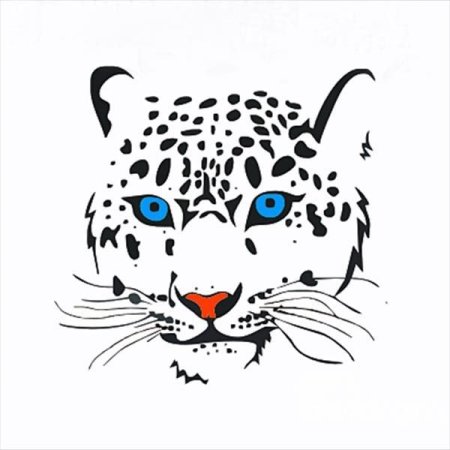 Леопард трафарет