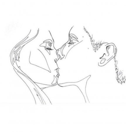 Поцелуй рисунок