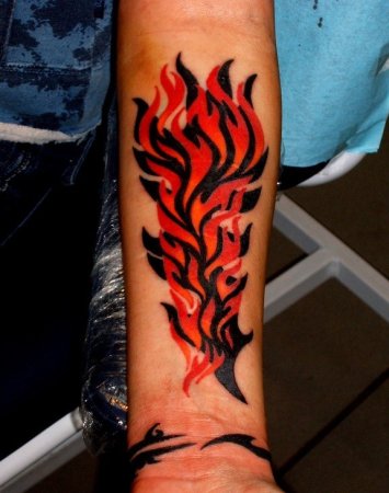 Тату огонь