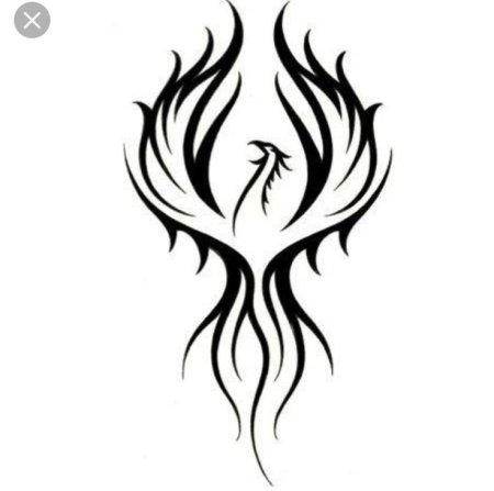 Символ Феникса тату
