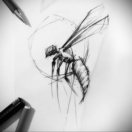 Пчела рисунок