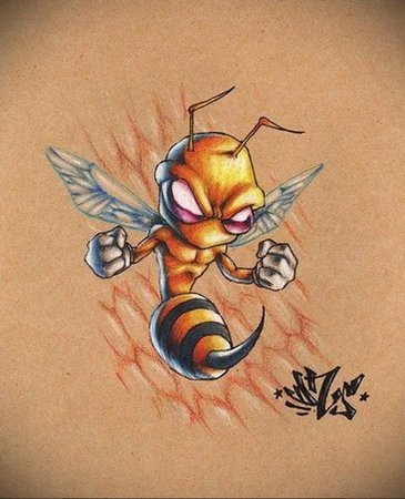 Шершень тату эскиз