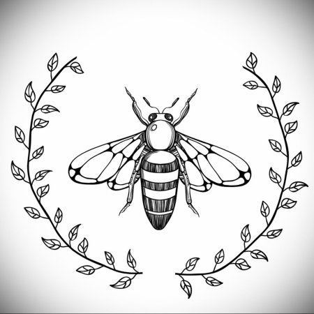 Зарисовки тушью насекомое