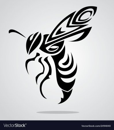 Стилизованная тату Оса