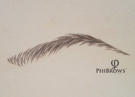 Брови волосковая техника схема