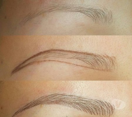 Волосковая техника хной брови