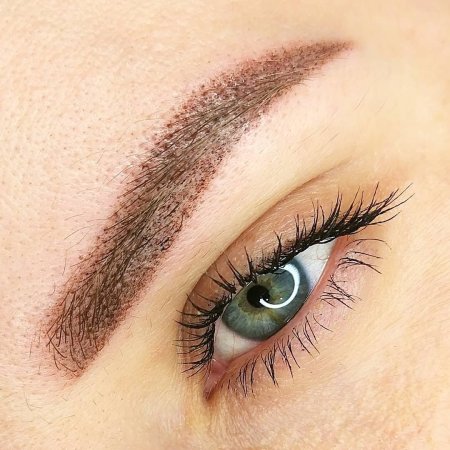 Перманент бровей пудровое