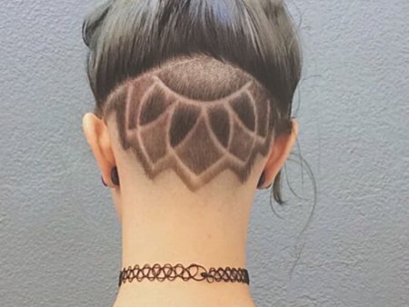 Фигурный затылок стрижка