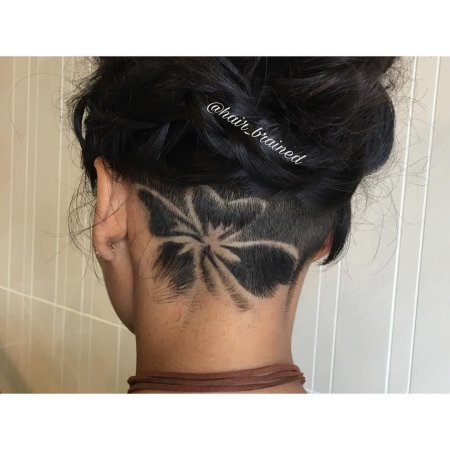 Женская стрижка / Рисунок на волосах (hair tattoo) - 6 фото идей 