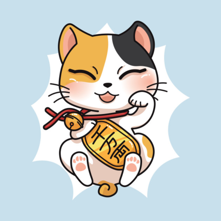 Манэки-нэко тату эскиз