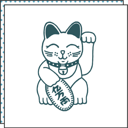 Манэки-нэко тату эскиз