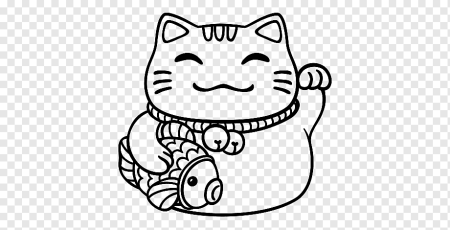 Манеки неко раскраска