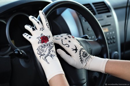 Тату перчатки женские