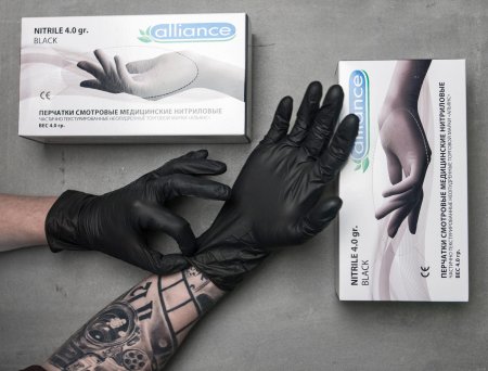 Тату перчатки черные