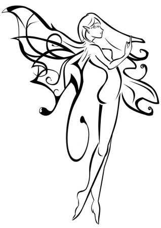 Крылья феи трафарет