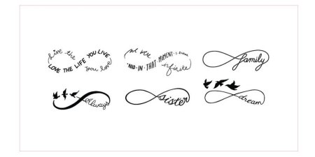 Переводная Татуировка надпись