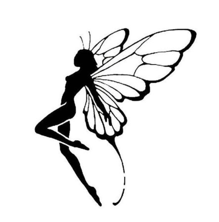 Тату феи силуэт