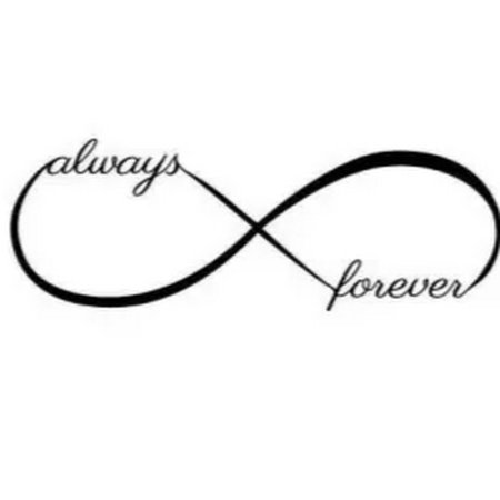 Бесконечность с надписью