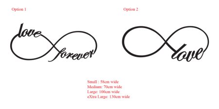 Бесконечность с надписью Love