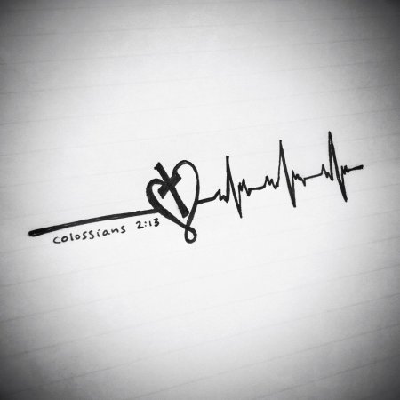 Тату эскизы пульс с надписью