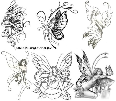 Фея тату эскиз