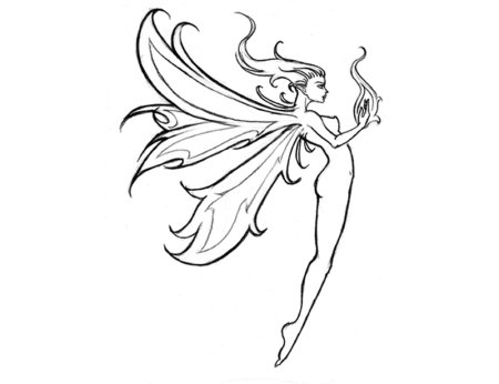 Эльф тату эскиз