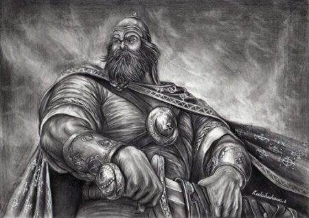 Эскиз богатыря Святогор