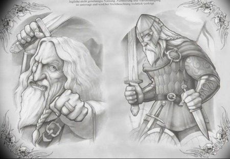 Эскизы татуировок богатырей