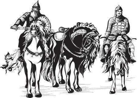 Васнецов 3 богатыря набросок