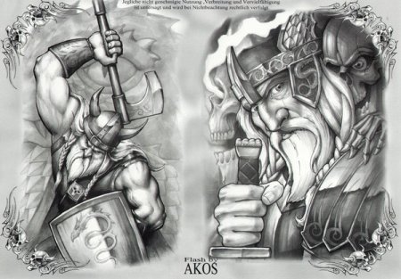 Богатырь тату эскизы