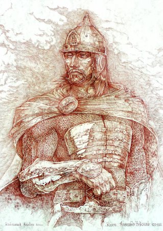 Князь Александр Невский рисунок