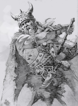 Фрэнк Фразетта Викинги эскиз тату